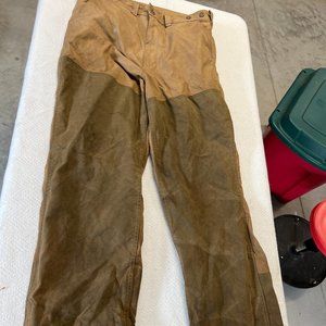 Vintage Filson Style 575 Shelter Brush Cloth Wax Hunting Pants Mens 34 Waist